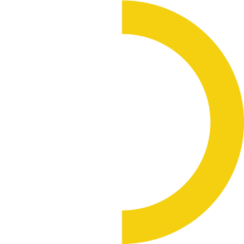 50% stat in a doughnut chart