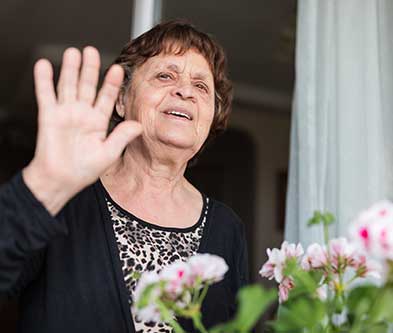 Lady stowing palm of hand in no gesture